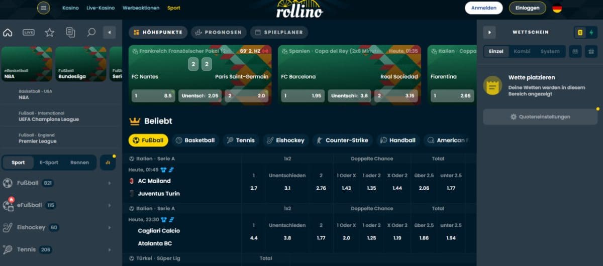 Rollino Casino: 50 Freispiele gratis image 4